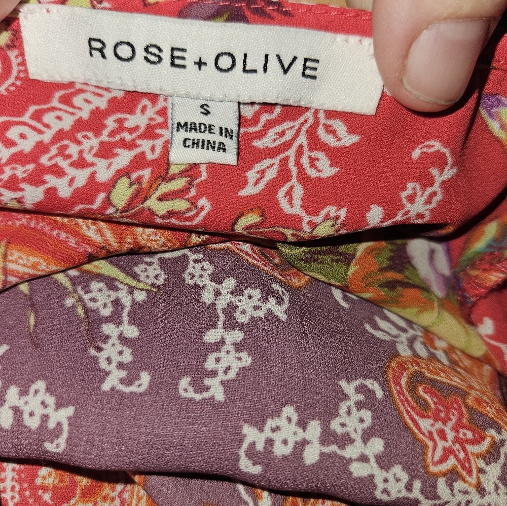 Rose + Olive Womans Sleeveless Blouse Size S - Picture 10 of 12